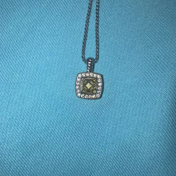 David Yurman Petite Albion Pendant Necklace, Morganite And Pavé Diamonds - Picture 6 of 9